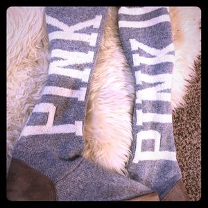 Knee high Victoria secret pink slippers